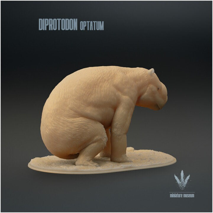 Diprotodon optatum : Sitting - UNPAINTED - Miniature Museum