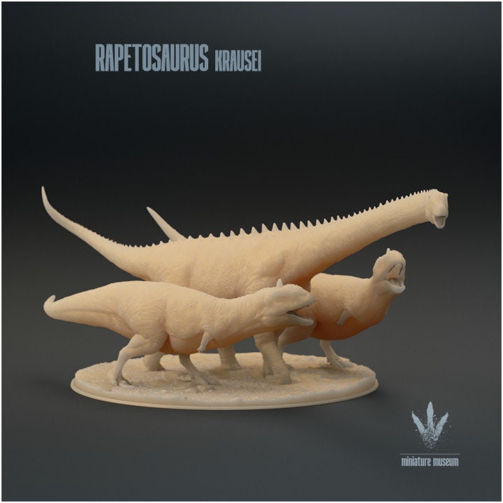 Rapetosaurus krausei : Majungasaurus Attack - UNPAINTED - Miniature Museum