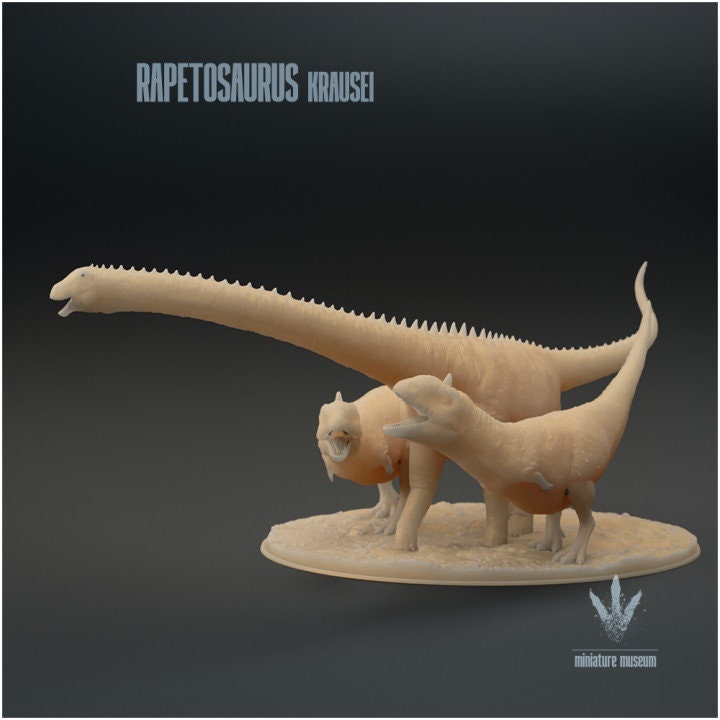 Rapetosaurus krausei : Majungasaurus Attack - UNPAINTED - Miniature Museum