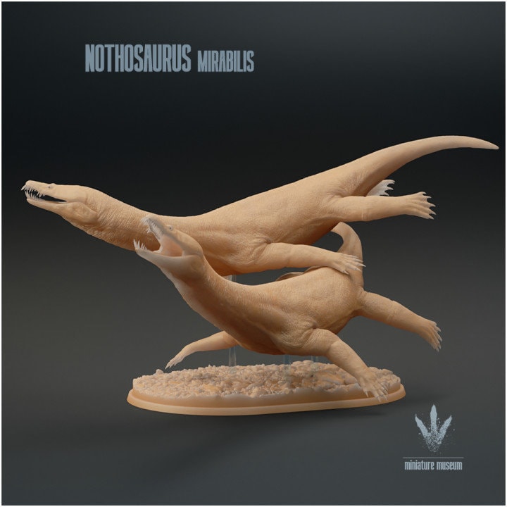 Nothosaurus mirabilis : Swimming - UNPAINTED - Miniature Museum