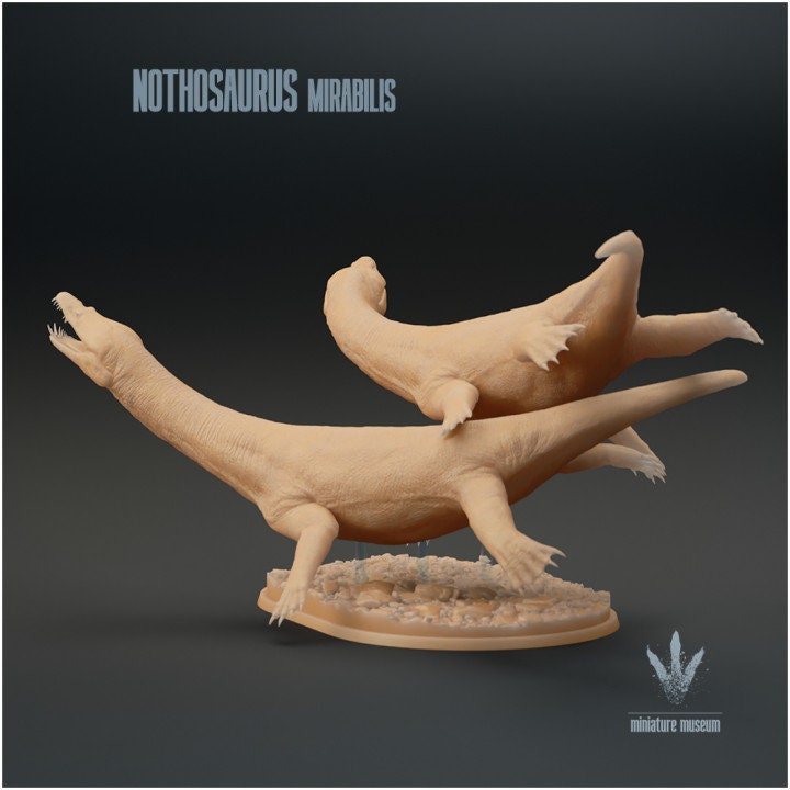 Nothosaurus mirabilis : Swimming - UNPAINTED - Miniature Museum