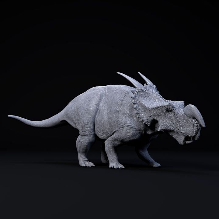 Einiosaurus Defensive - UNPAINTED - Dino and Dog Miniatures