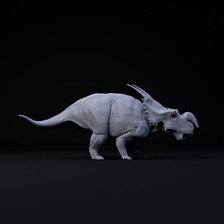 Einiosaurus Defensive - UNPAINTED - Dino and Dog Miniatures