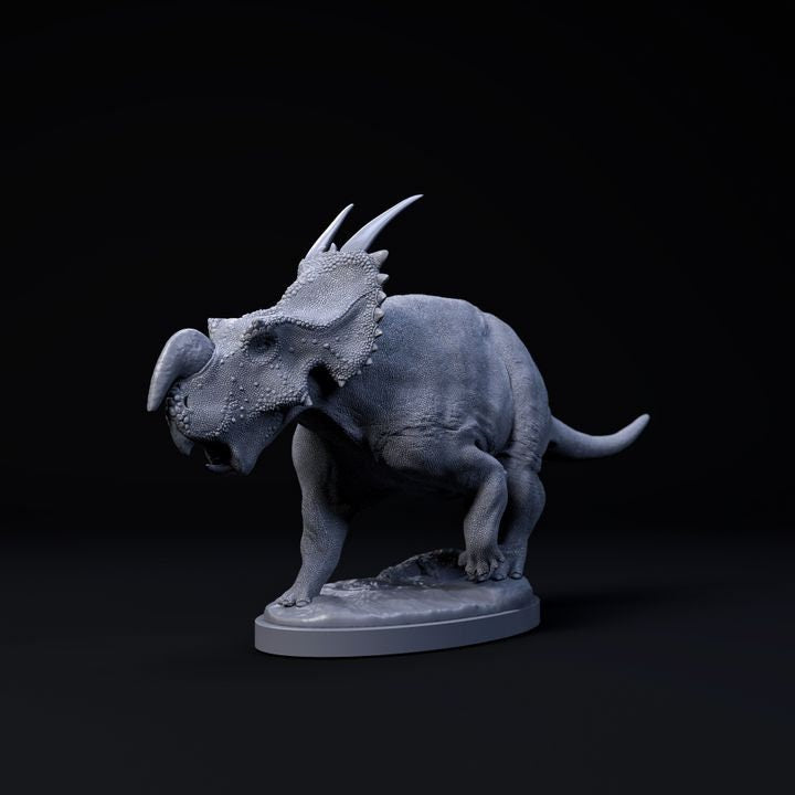 Einiosaurus Running - UNPAINTED - Dino and Dog Miniatures