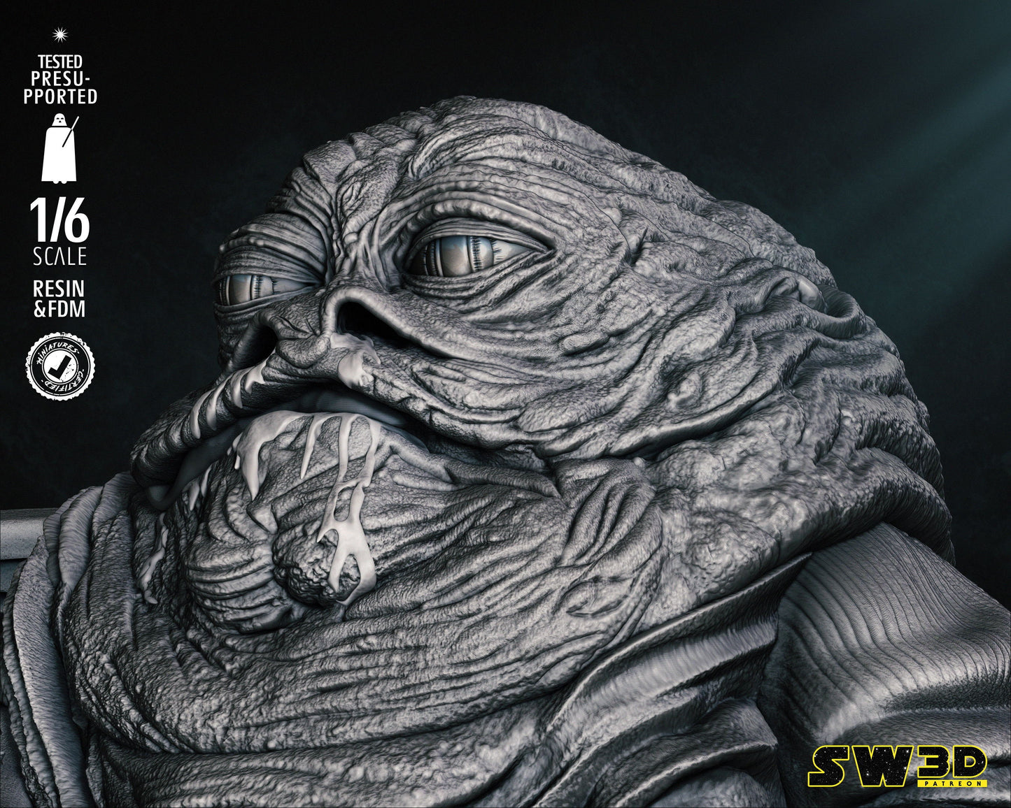 Jabba Sculpture - UNPAINTED FAN ART - Star Wars 3D Models