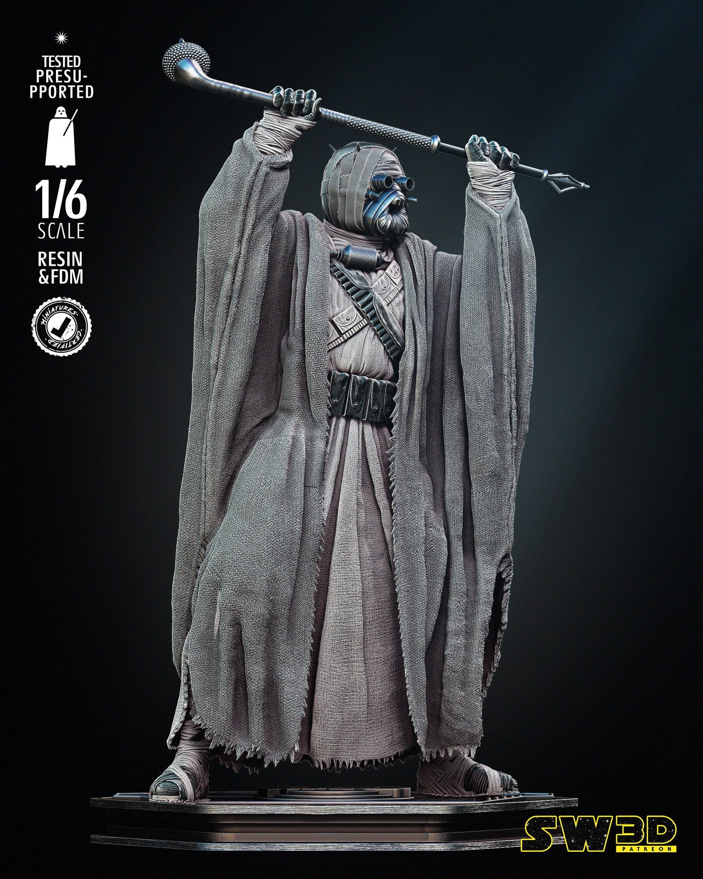 Tusken Sculpture - UNPAINTED FAN ART - Star Wars 3D Models
