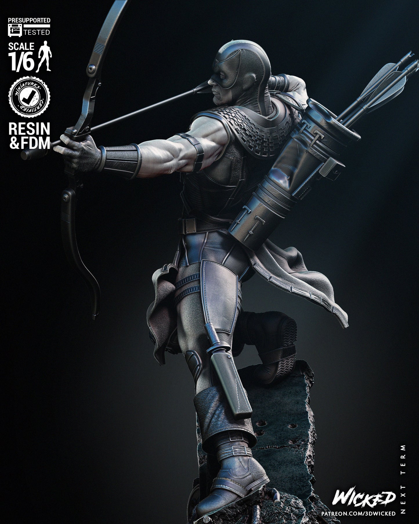 Hawkeye - UNPAINTED FAN ART - Wicked 3d prints