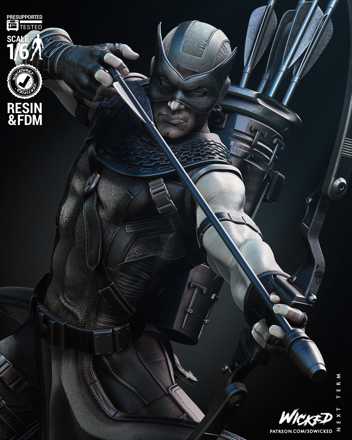 Hawkeye - UNPAINTED FAN ART - Wicked 3d prints