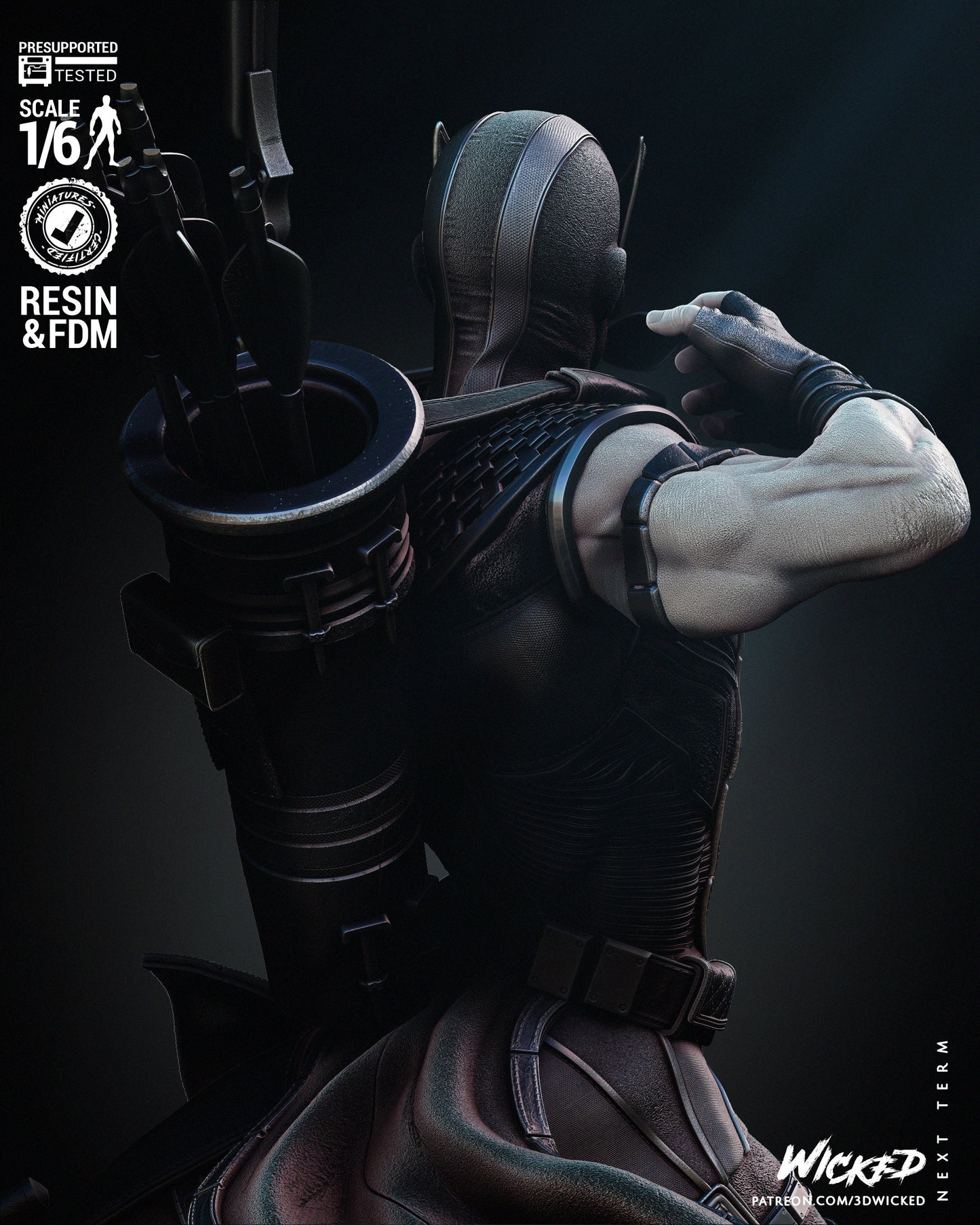 Hawkeye - UNPAINTED FAN ART - Wicked 3d prints