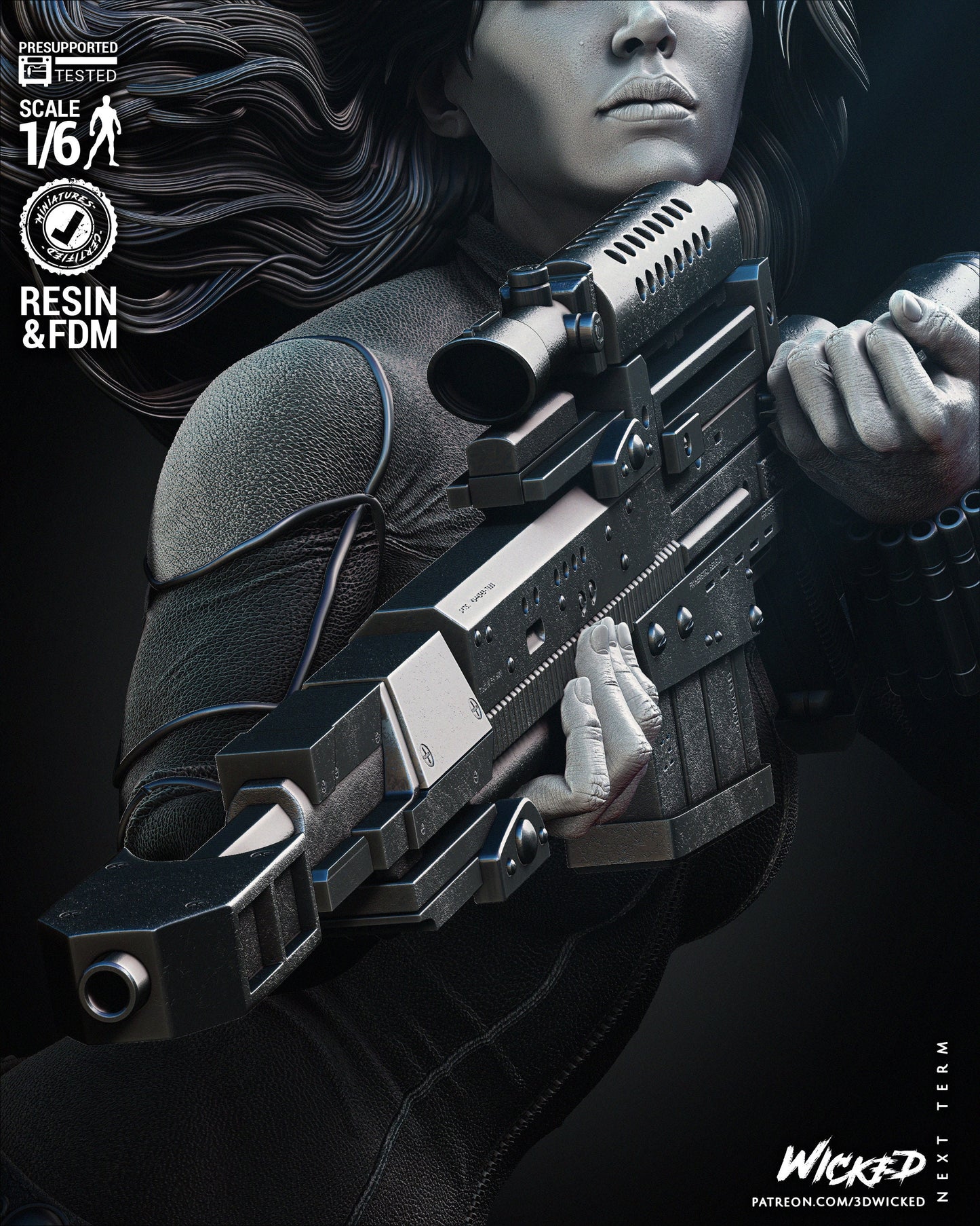 Black Widow - UNPAINTED FAN ART - Wicked 3d prints