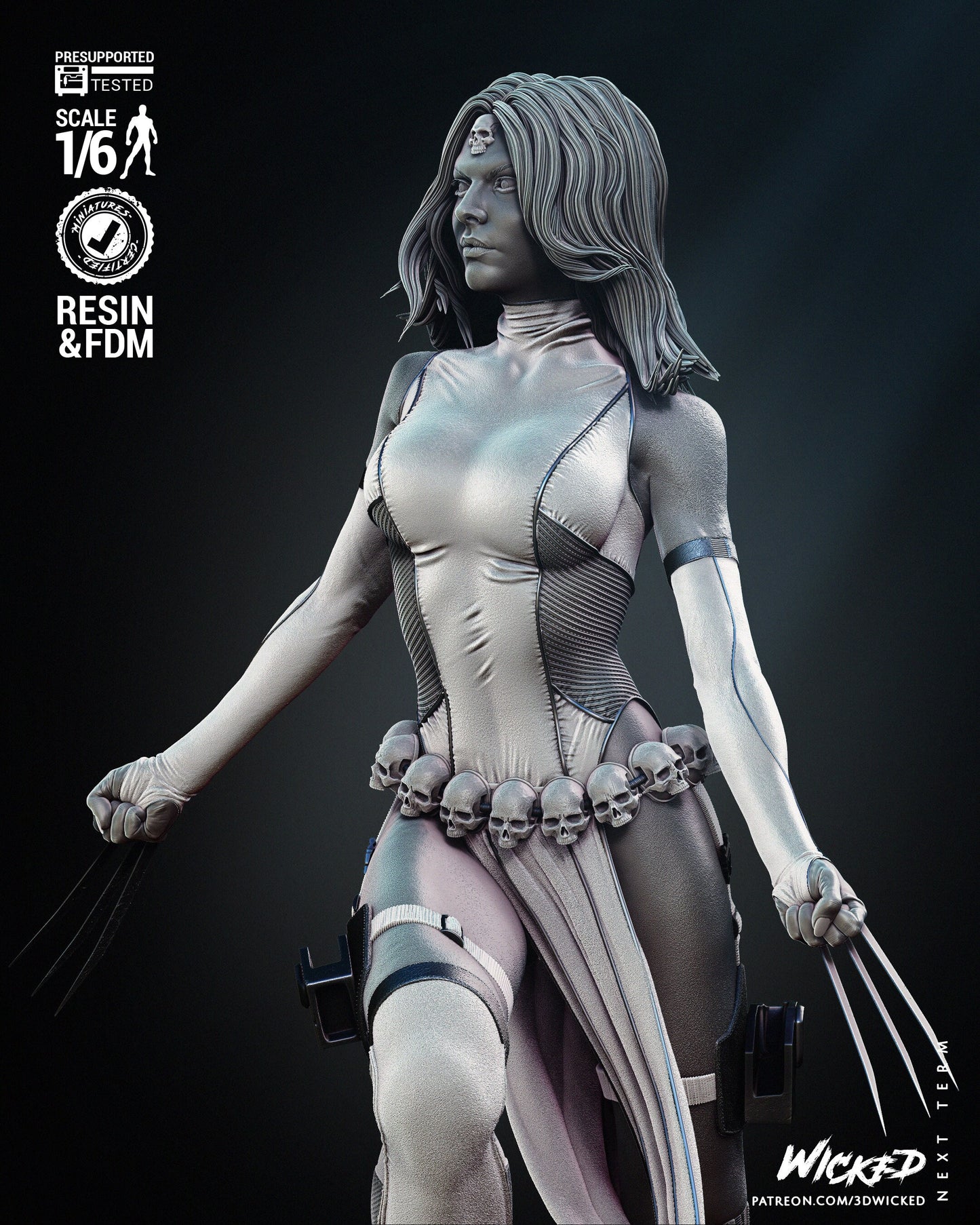Mystique Sculpture - UNPAINTED FAN ART - Wicked 3d prints