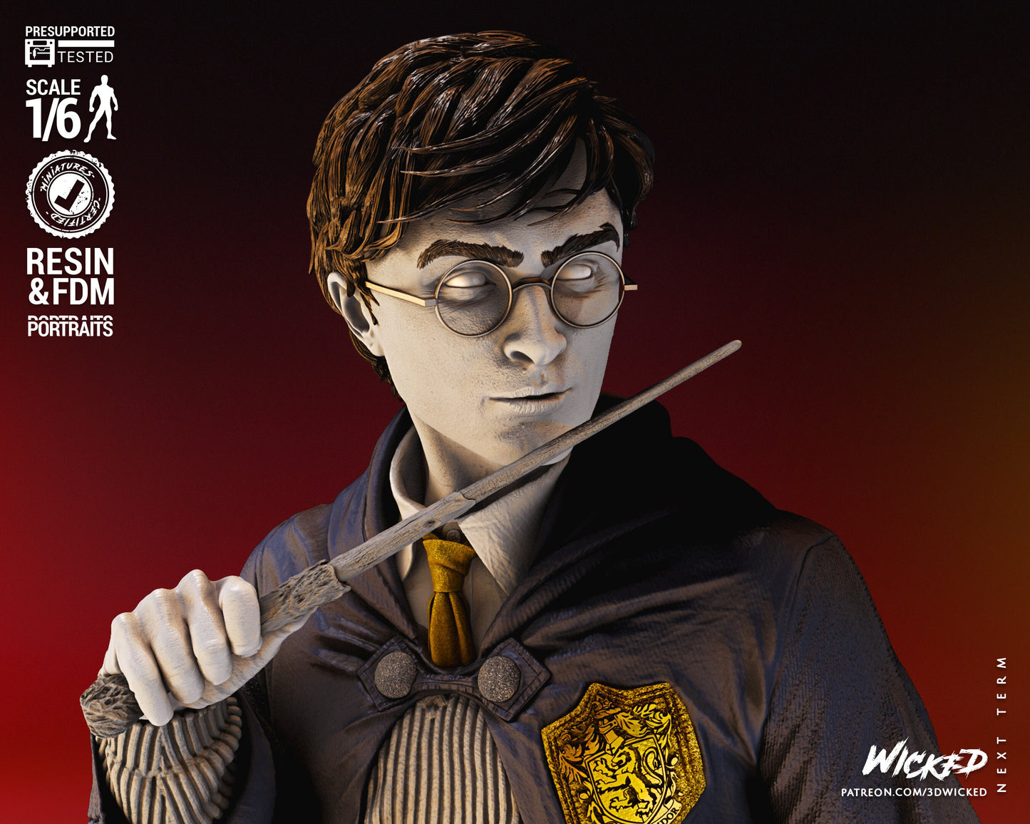 Harry Potter Sculpture - UNPAINTED FAN ART - Wicked 3D Models