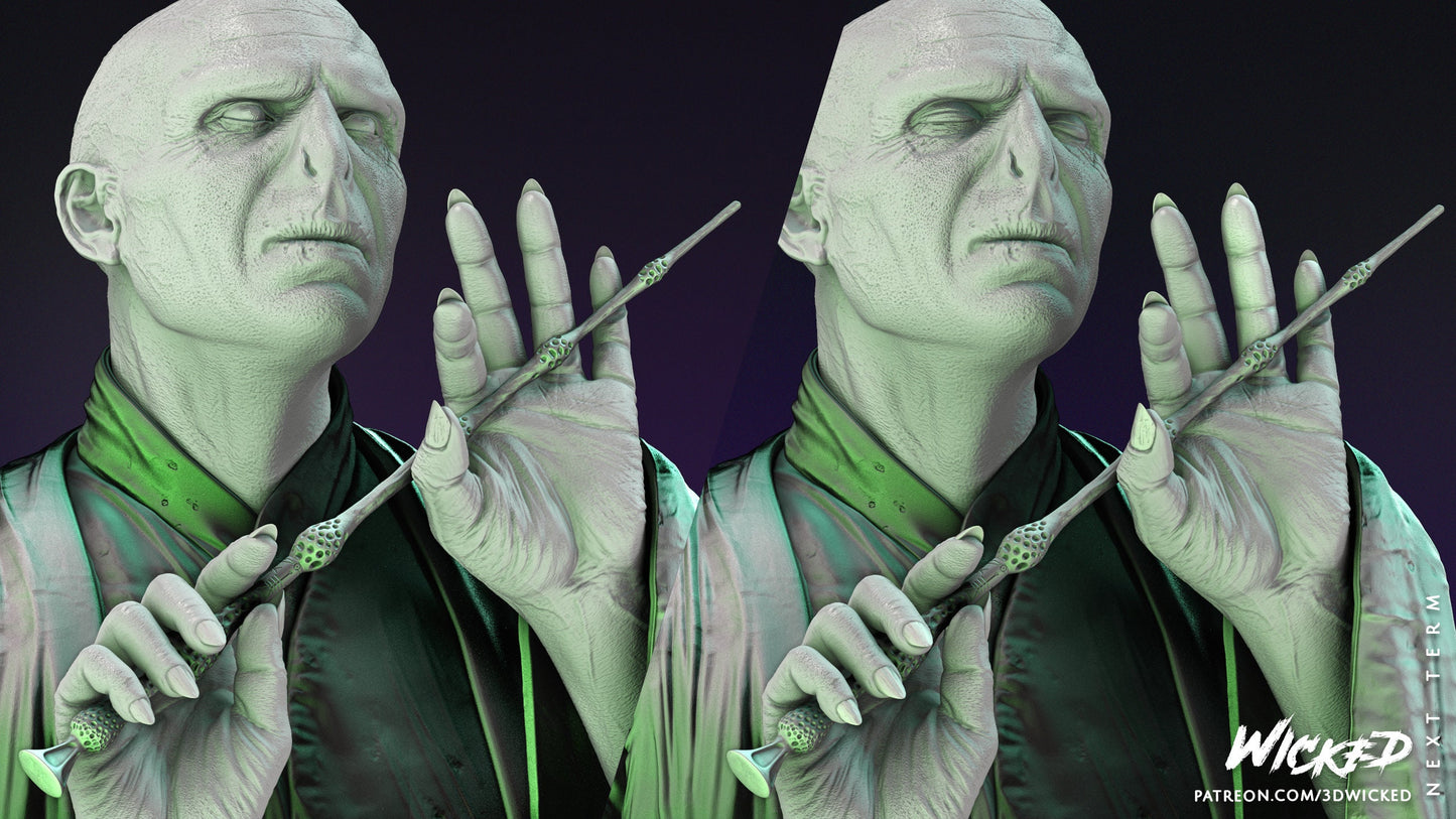 Voldemort Sculpture - UNPAINTED FAN ART - Wicked 3D Models