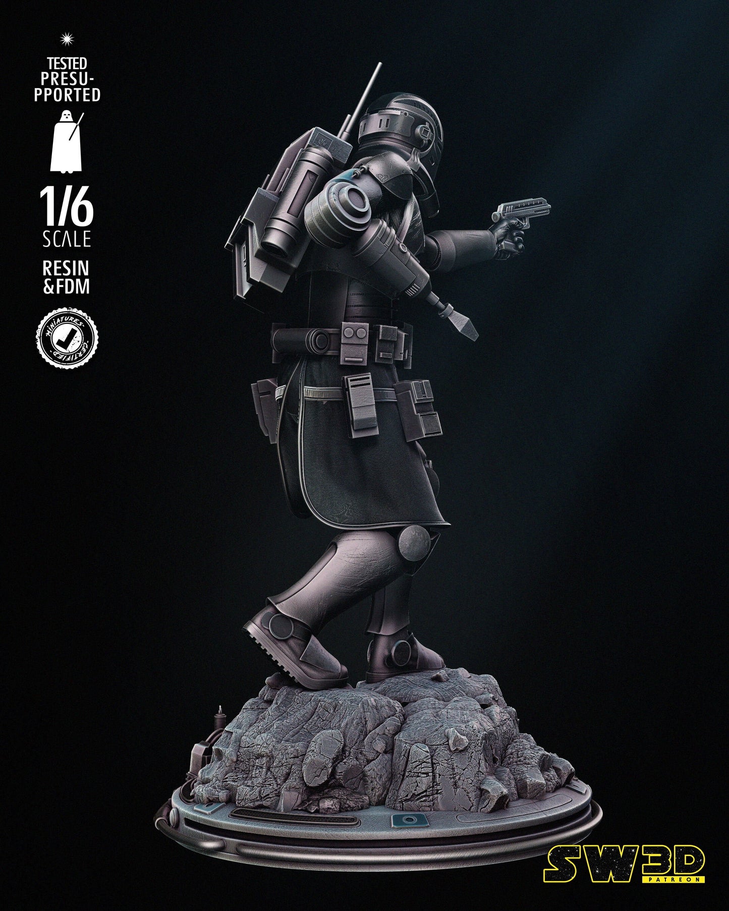 Echo Sculpture - UNPAINTED FAN ART - Star Wars 3D Models