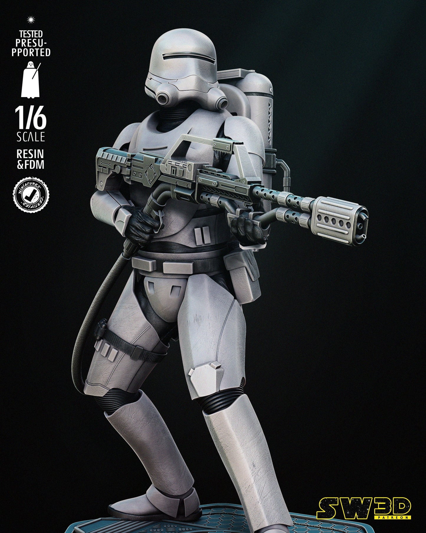 Flame Trooper Sculpture - UNPAINTED FAN ART - Star Wars 3D Models
