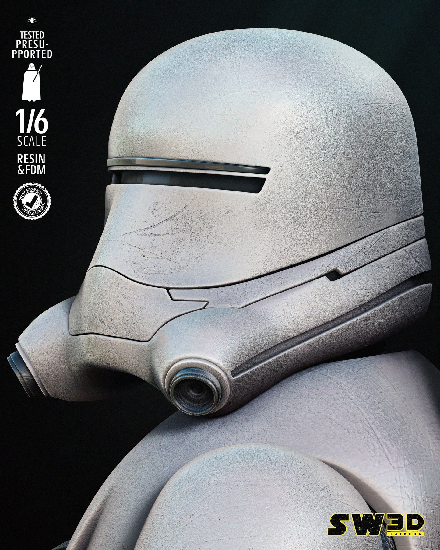 Flame Trooper Sculpture - UNPAINTED FAN ART - Star Wars 3D Models