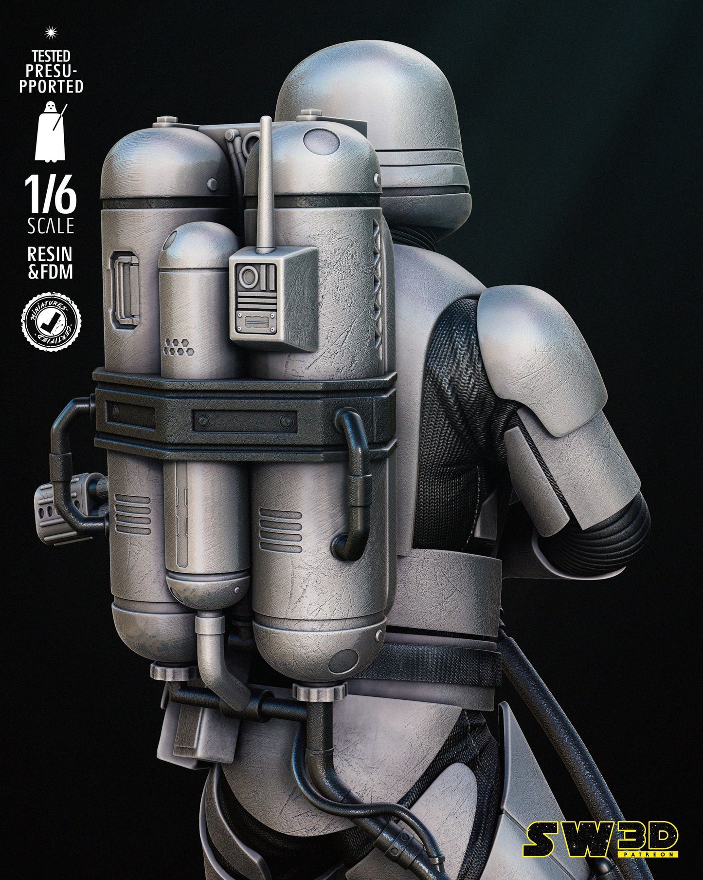 Flame Trooper Sculpture - UNPAINTED FAN ART - Star Wars 3D Models