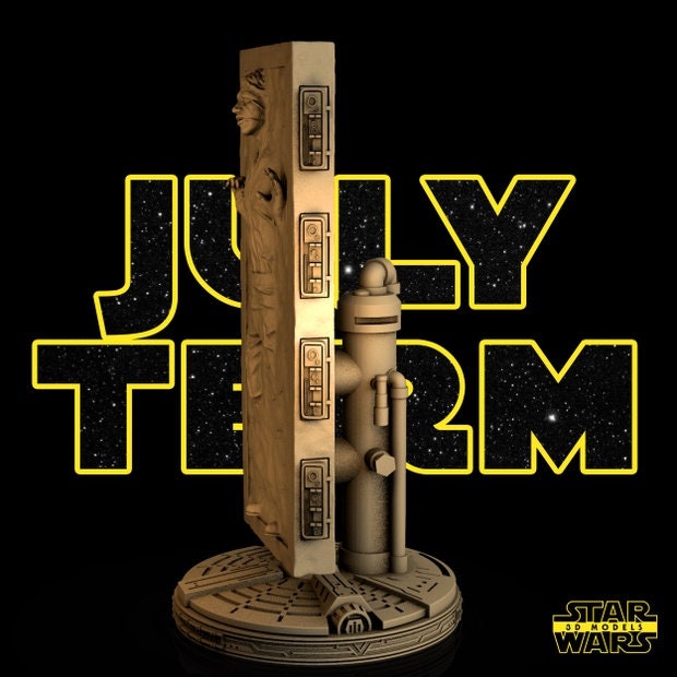 Han Solo On Carbonite Sculpture - UNPAINTED FAN ART - Star Wars 3D Models
