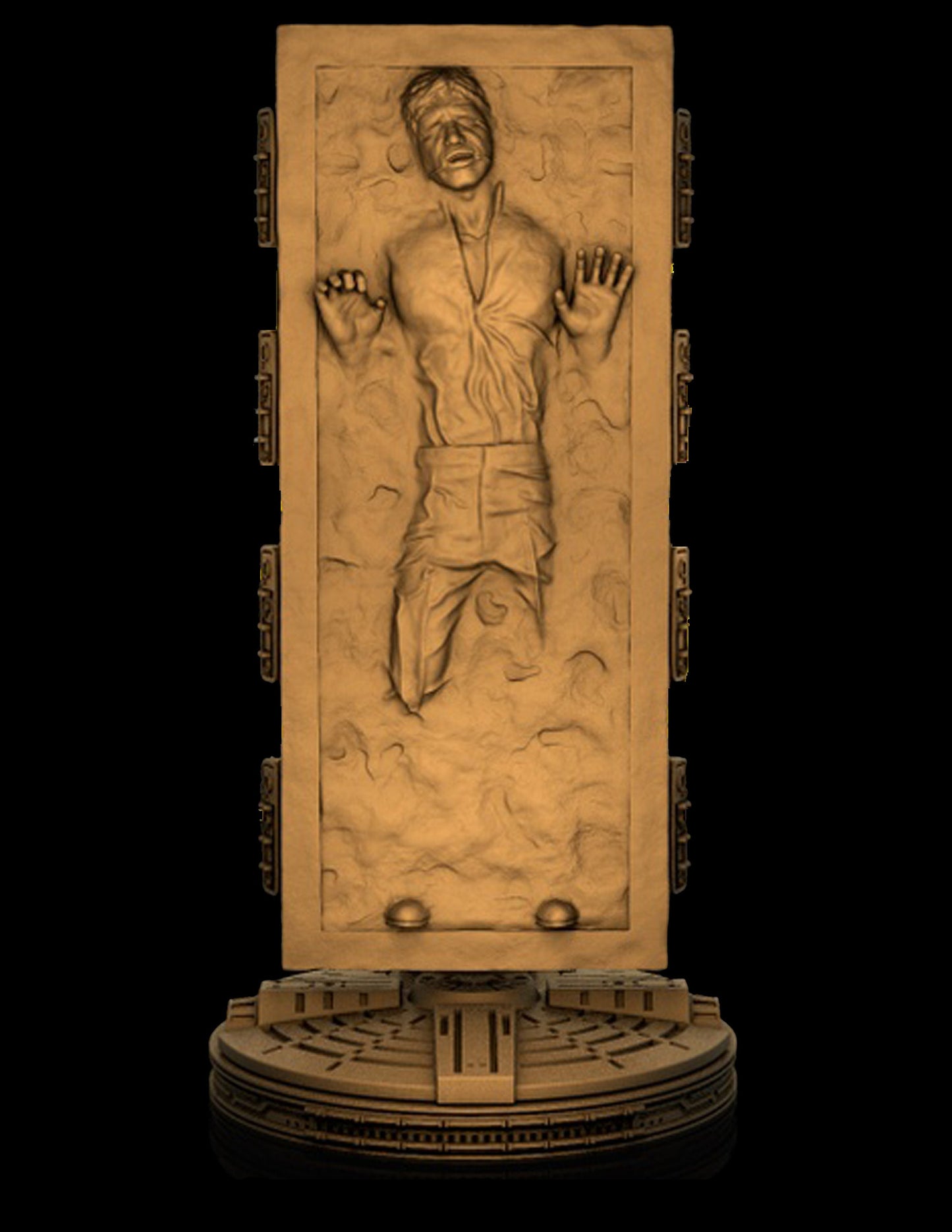 Han Solo On Carbonite Sculpture - UNPAINTED FAN ART - Star Wars 3D Models
