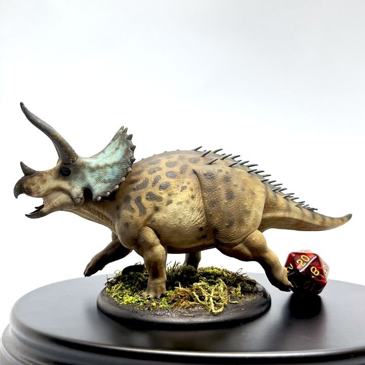 Triceratops Walking - UNPAINTED - Clynche Art