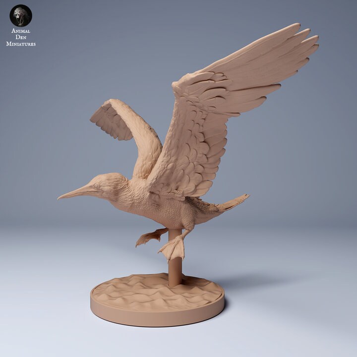 Blue Footed Booby Flying - UNPAINTED - Animal Den Miniatures
