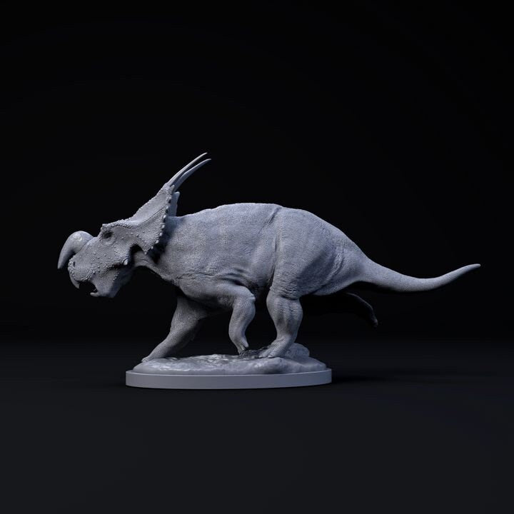 Einiosaurus Running - UNPAINTED - Dino and Dog Miniatures