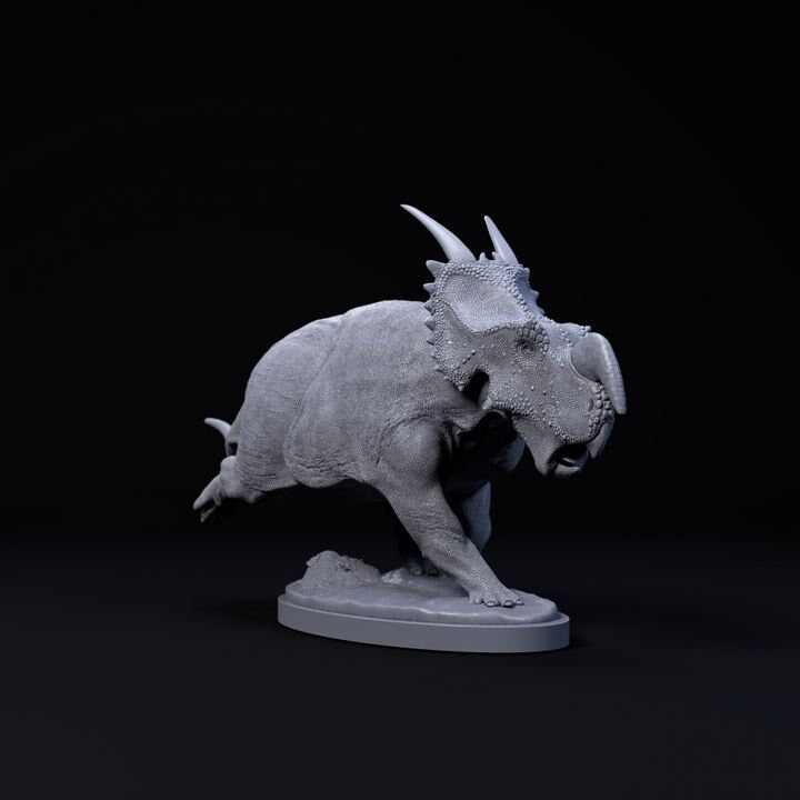 Einiosaurus Running - UNPAINTED - Dino and Dog Miniatures