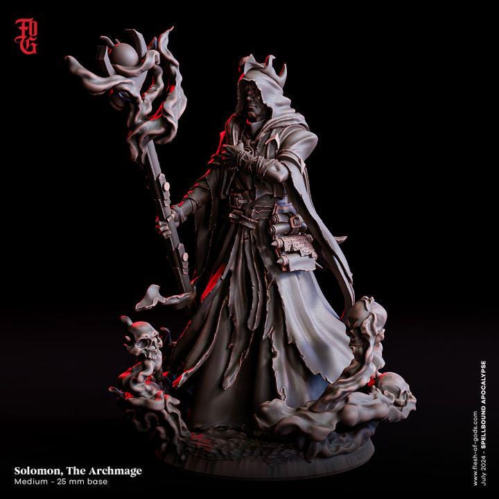 Solomon, The Archmage - UNPAINTED - Flesh of Gods