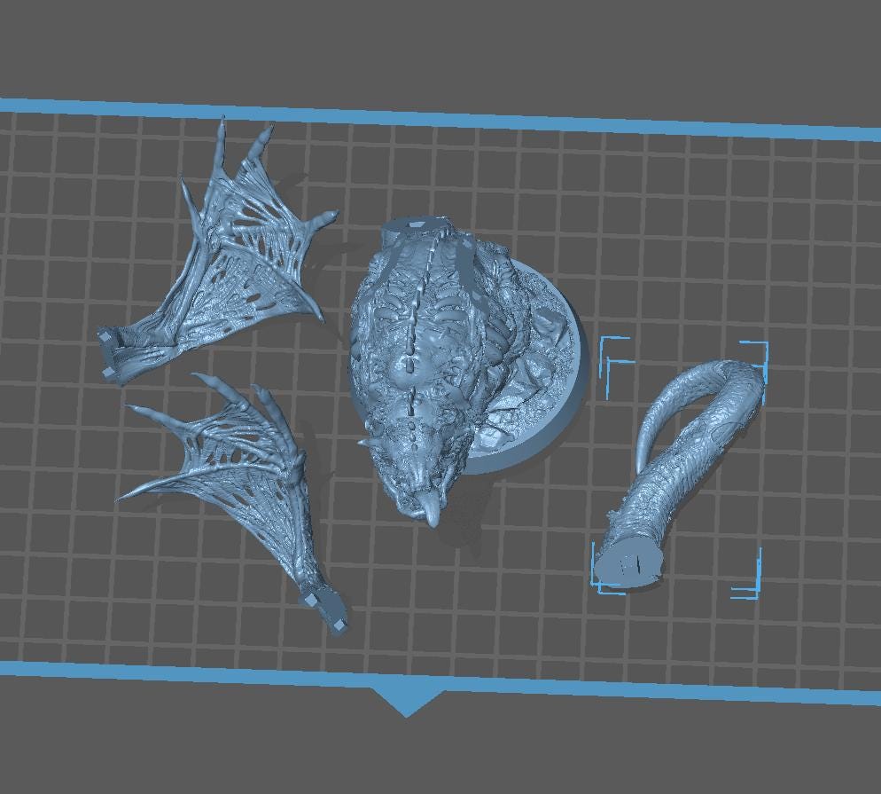 Chunky Undead Dragon - UNPAINTED - Print My Minis