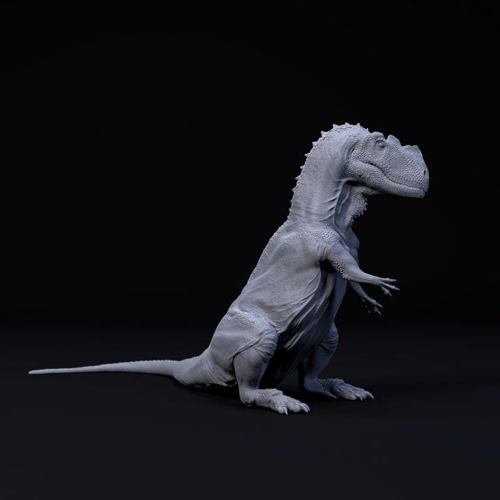 Yangchuanosaurus Sitting - UNPAINTED - Dino and Dog Miniatures