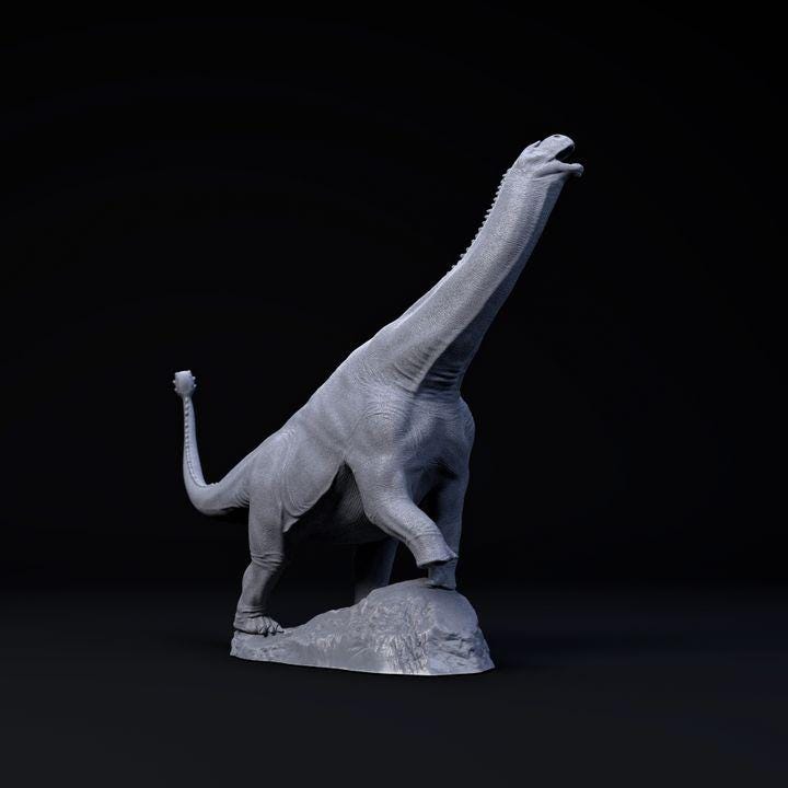 Shunosaurus calling - UNPAINTED - Dino and Dog Miniatures