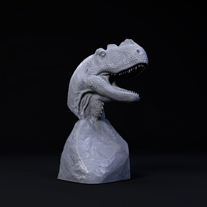 Yanghuanosaurus bust - Dino and Dog Miniatures