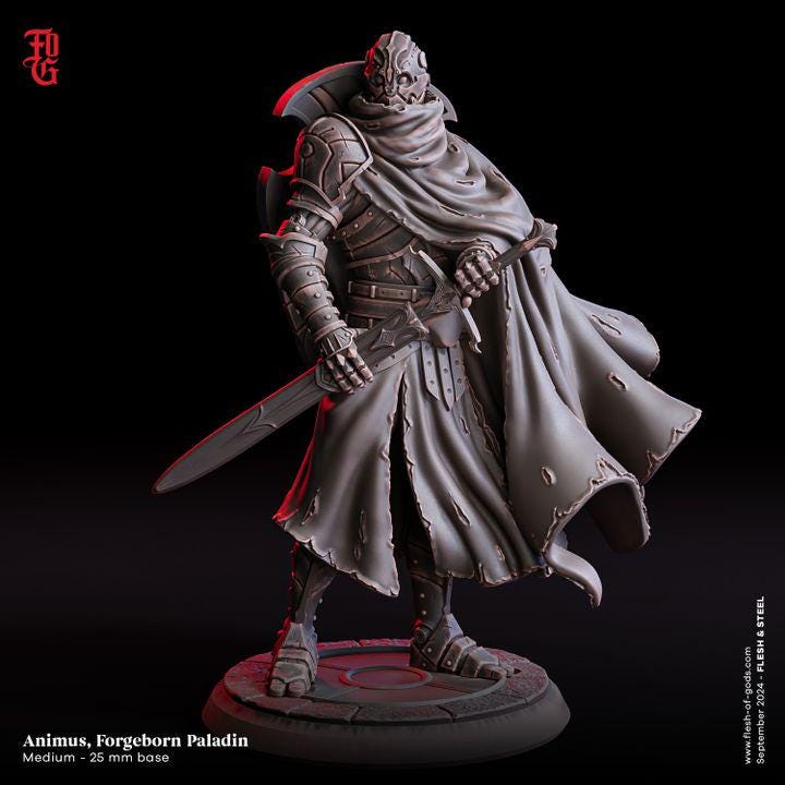 Animus, Forgeborn Paladin - UNPAINTED - Flesh of Gods