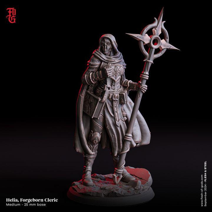 Helia, Forgeborn Cleric - UNPAINTED 3D figure - Flesh of Gods