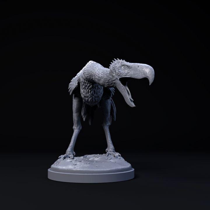 Phorusrhacos angry - UNPAINTED - Dino and Dog Miniatures