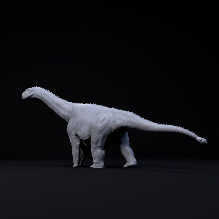 Shunosaurus Walking - UNPAINTED - Dino and Dog Miniatures