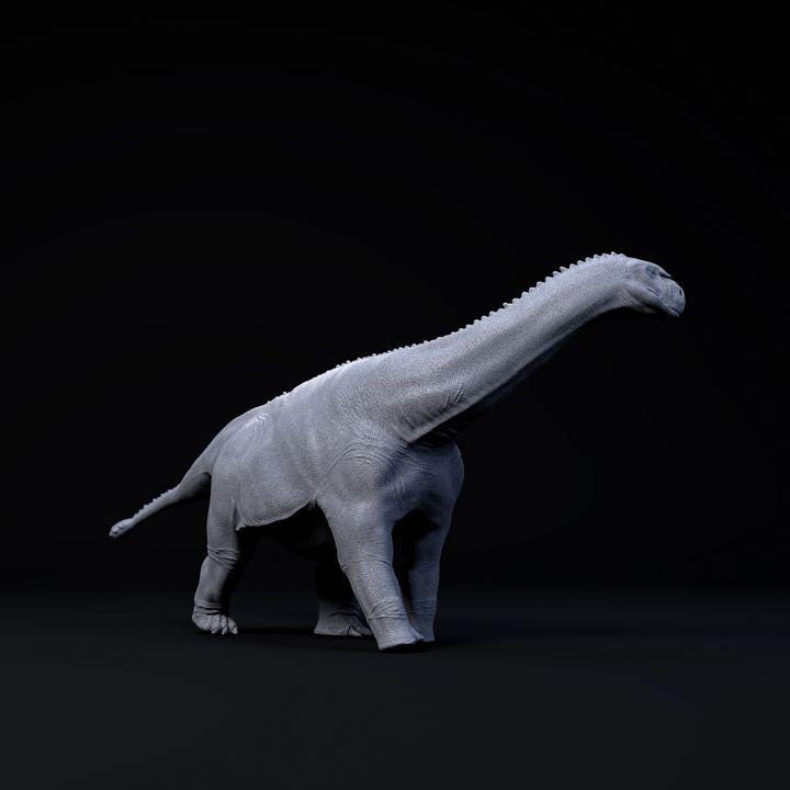 Shunosaurus Walking - UNPAINTED - Dino and Dog Miniatures