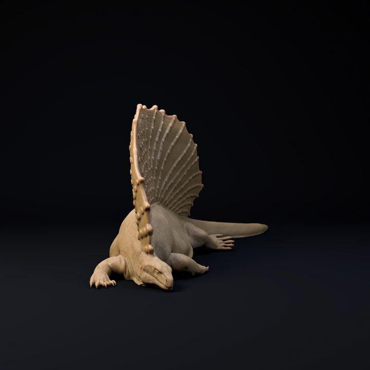 Edaphosaurus resting - Dino and Dog Miniatures