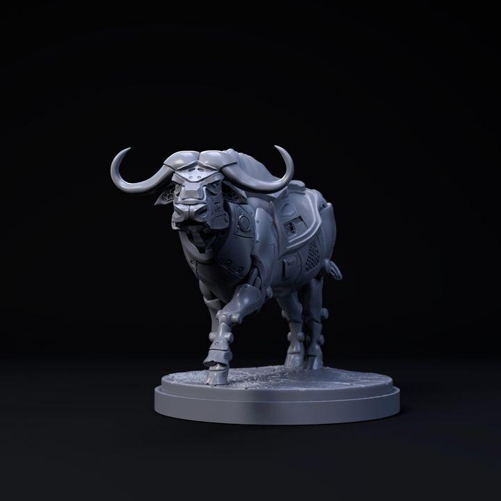 Cape Buffalo mecha robot - UNPAINTED - Dino and Dog Miniatures