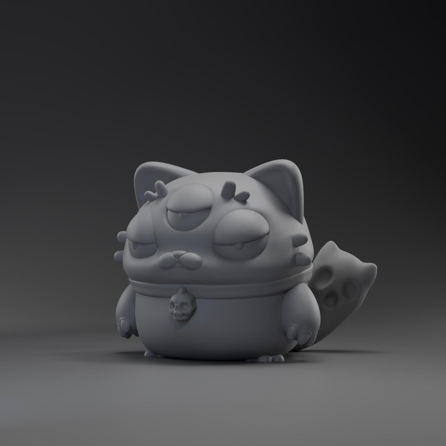 Wispurr - UNPAINTED - Grumpii Art Toy