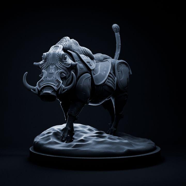 Warthog Mecha Robot - Mecha Zoo - Dino and Dog Miniatures
