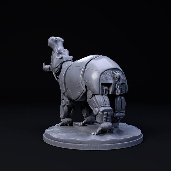 Hippopotamus Mecha Robot - Mecha Zoo - Dino and Dog Miniatures