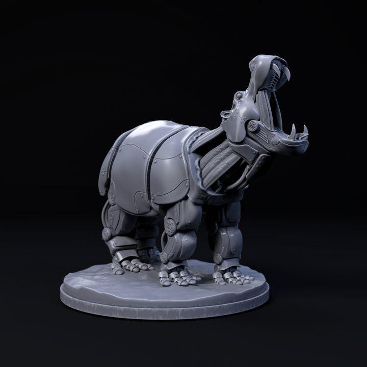 Hippopotamus Mecha Robot - Mecha Zoo - Dino and Dog Miniatures