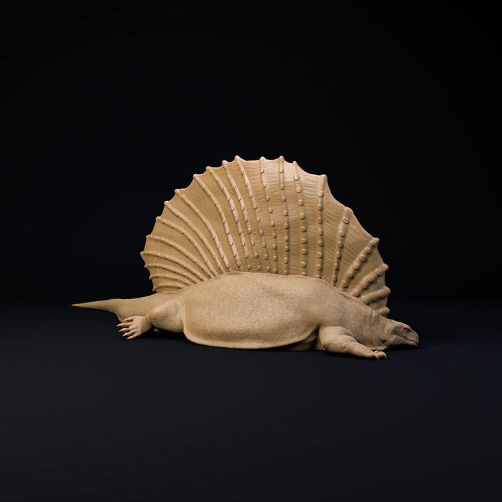 Edaphosaurus resting - Dino and Dog Miniatures