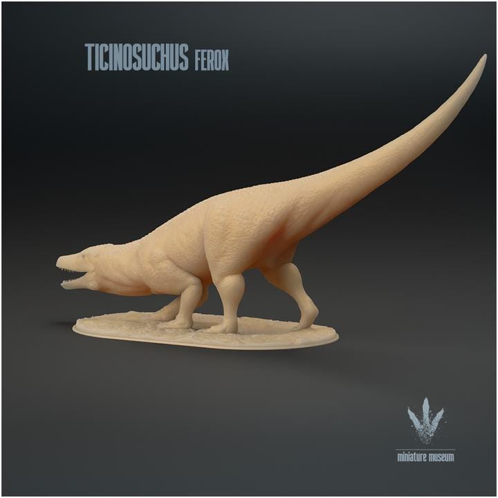 Ticinosuchus ferox Hunting - UNPAINTED - Miniature Museum