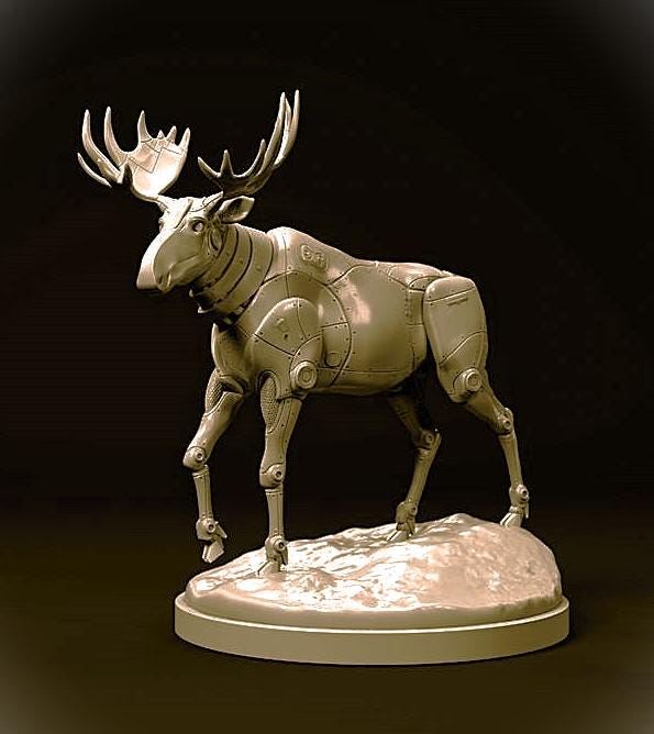 Moose Mecha Robot - Mecha Zoo - Dino and Dog Miniatures