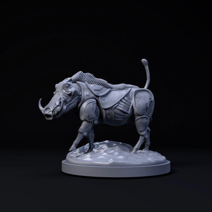 Warthog Mecha Robot - Mecha Zoo - Dino and Dog Miniatures