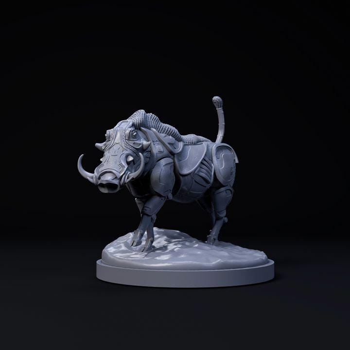 Warthog Mecha Robot - Mecha Zoo - Dino and Dog Miniatures
