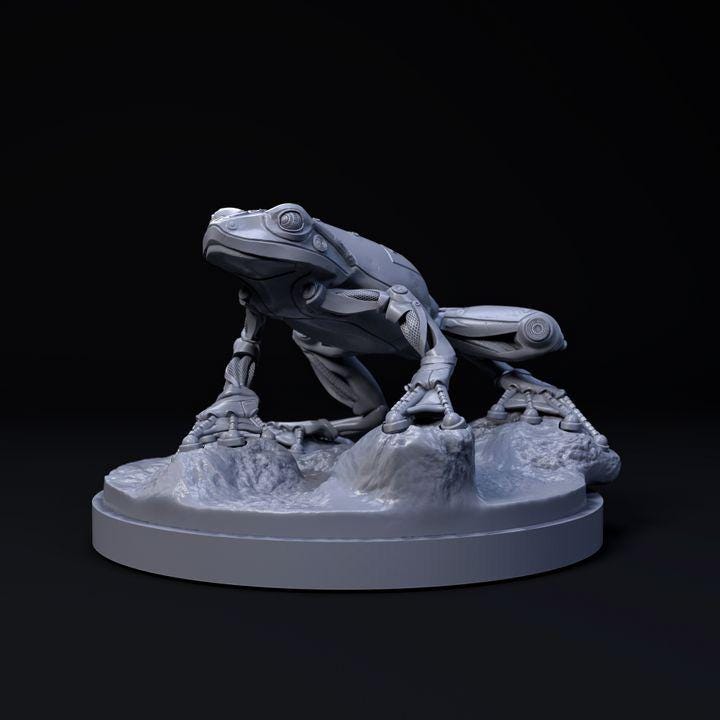 Frog Mecha Robot - Mecha Zoo - Dino and Dog Miniatures