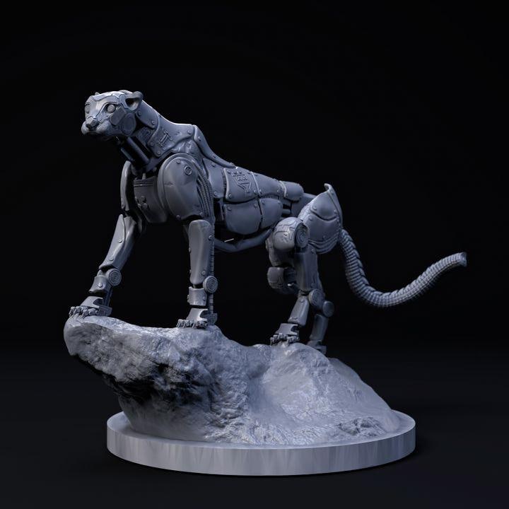 Cheetah Mecha Robot - Mecha Zoo - Dino and Dog Miniatures